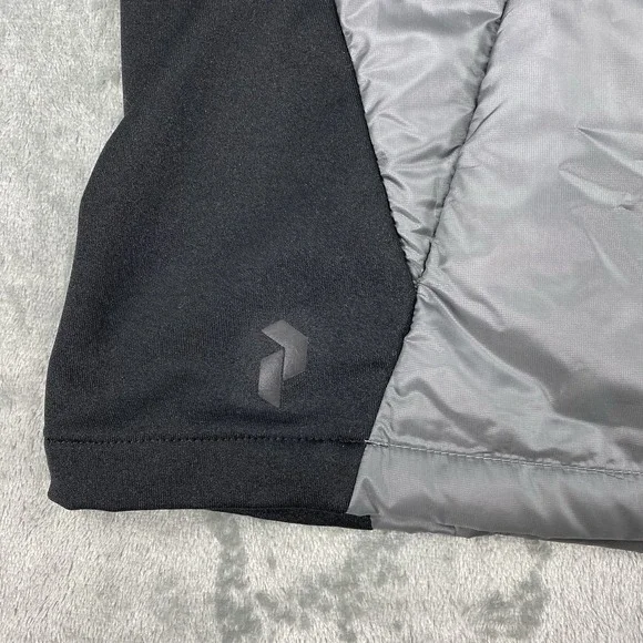Peak Performance Alum Vest Mens Size XXL Grey Black Hybrid Hooded Puffer Running - Picture 2 of 14